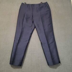 Talbots Pants Womens Size 10 Signature Silk Wool Blend Sparkling Blue